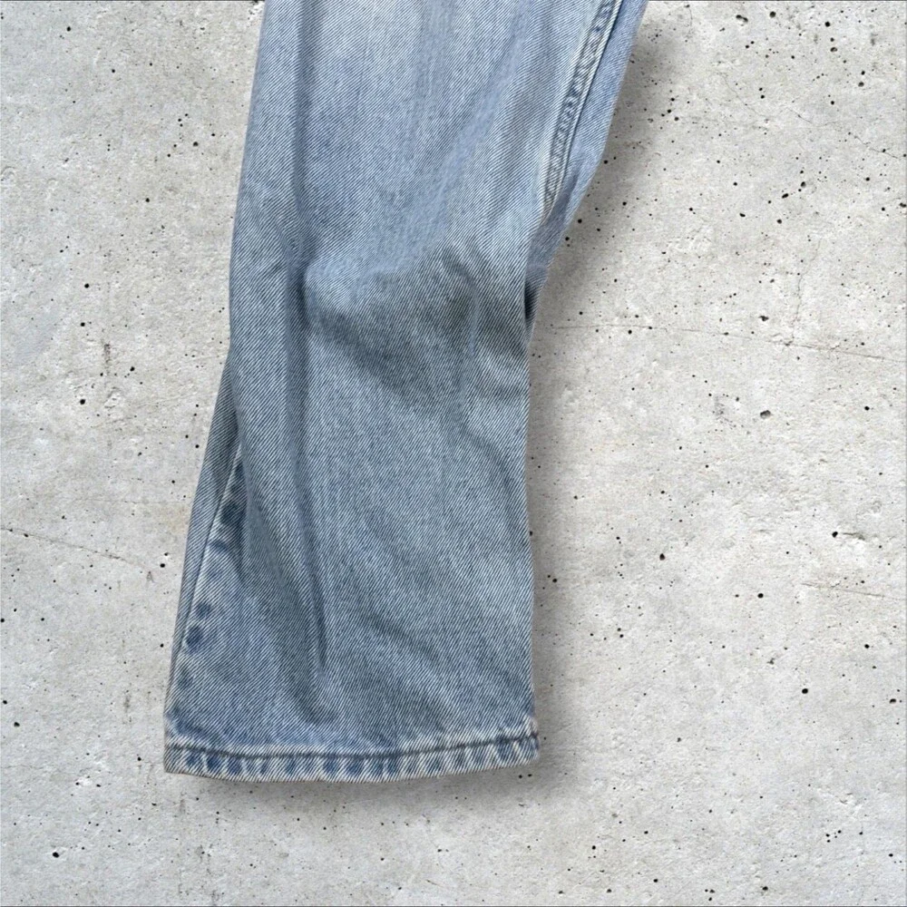 Levis 505 Regular Fit Jeans Mens 36x32 Light Wash Blue Straight Denim Pants